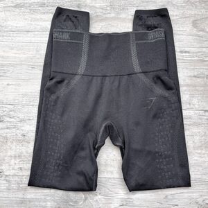 Gymshark Apex Seamless Leggings Black XS High Waisted Sculpting Workout Lifting